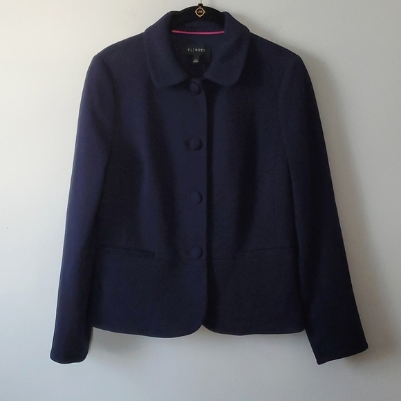 Talbots Women's Blazer Jacket Navy Blue sz 4 - Picture 1 of 12